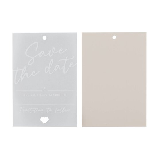 White Vellum Save the Date Tags 20 Pack image number 1
