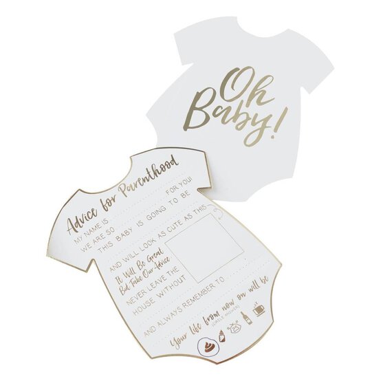 Ginger Ray Oh Baby Advice Cards 10 Pack image number 1