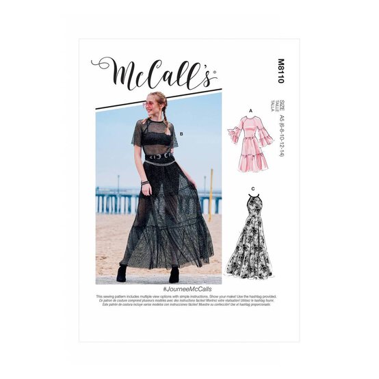 McCall&rsquo;s Journee Dress Sewing Pattern M8110 (16-24) image number 1