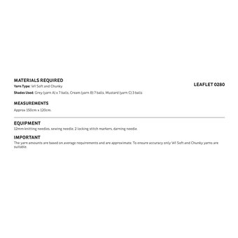 Knitcraft Tartan Blanket Digital Pattern 0280