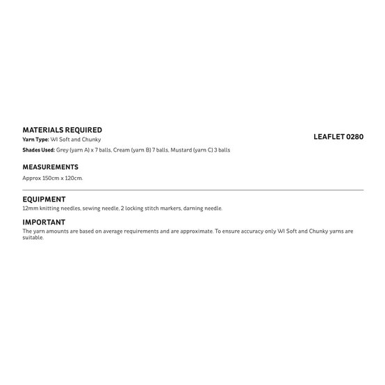 Knitcraft Tartan Blanket Digital Pattern 0280