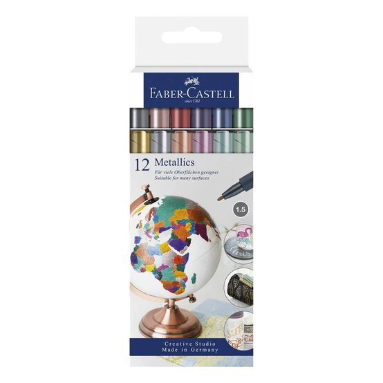 Faber-Castell Metallic Markers 12 Pack image number 1