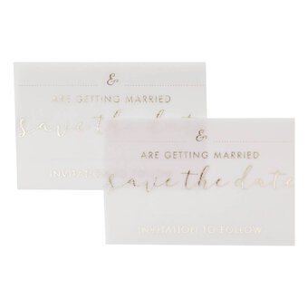 Gold Vellum Save The Date Cards 20 Pack