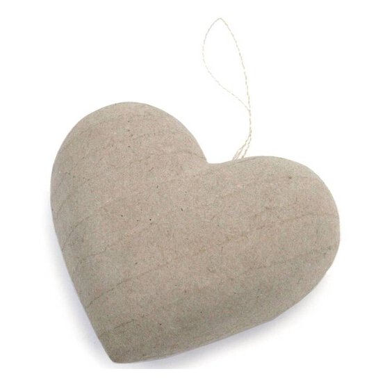 Mache Hanging Heart Decoration 10cm image number 2