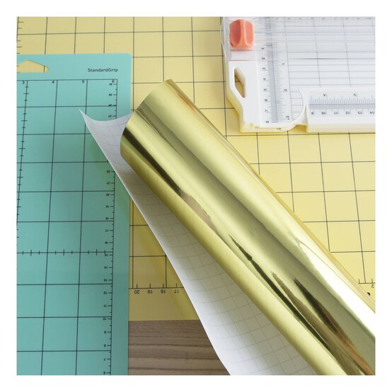 Metallic Gold Glossy Permanent Vinyl 12 x 48 Inches