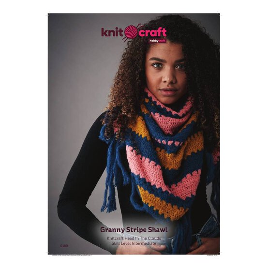 Knitcraft Granny Stripe Shawl Digital Pattern 0189 image number 1