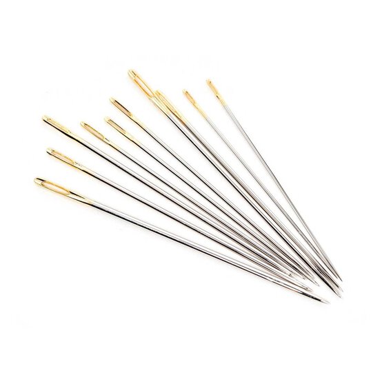 Hemline Gold Embroidery Needles 10 Pack image number 1