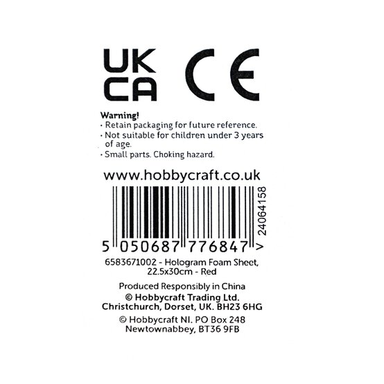 Red Hologram EVA Foam Sheet 22.5cm x 30cm image number 7
