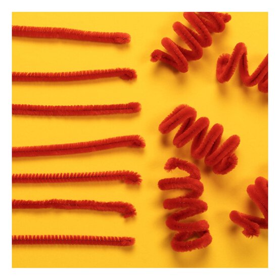 Bright Red Pipe Cleaners 12 Pack image number 1