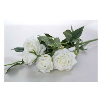 Ivory Camelot Garden Rose Spray 72cm x 13cm