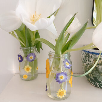 How to Make Pressed Flower Jars