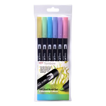 Tombow Pastel ABT Dual Brush Pens 6 Pack