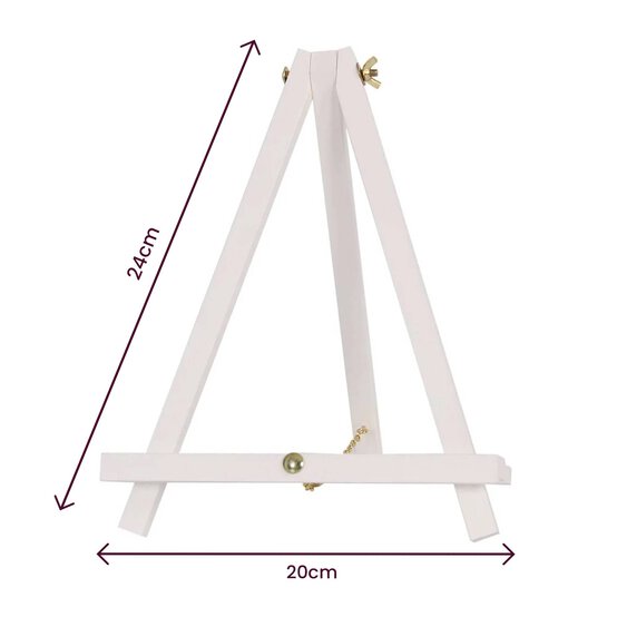 White Mini Tripod Table Easel 24 x 20 x 30cm image number 6
