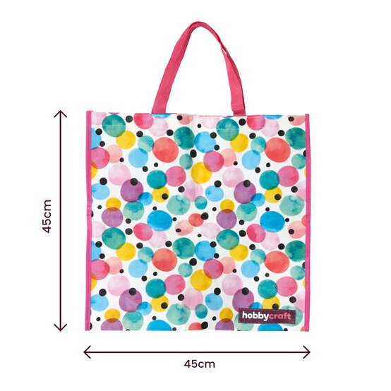 Blue Floral Woven Bag for Life image number 4