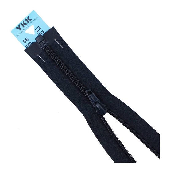 YKK Navy Blue Nylon Open End Zip 56cm image number 1