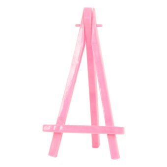 Pink Plastic Mini Easel 15cm x 8cm x 8.5cm
