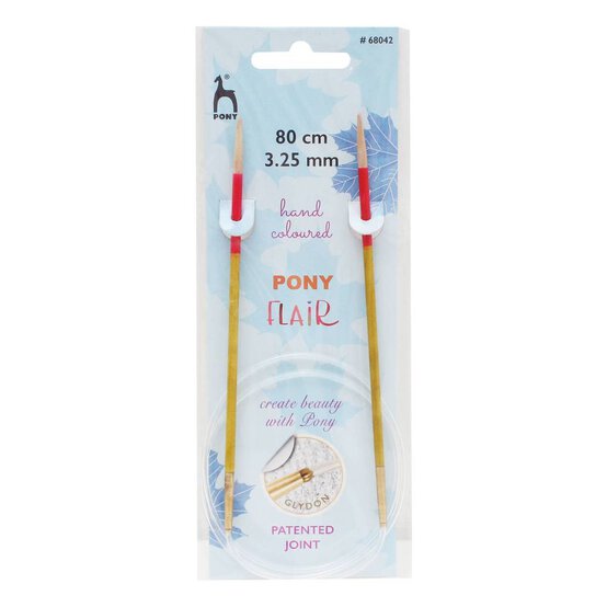 Pony Flair Circular Knitting Needles 80cm 3.25mm image number 2