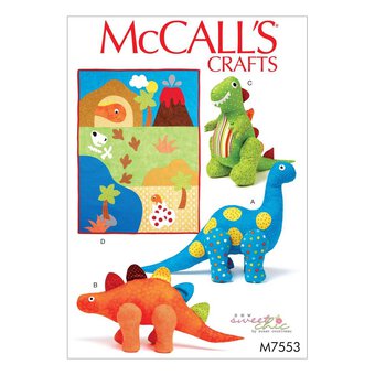 McCall&rsquo;s Dinosaur Toys Sewing Pattern M7553