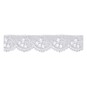 White Rayon Embroidery on Tulle Lace Trim by the Metre image number 2