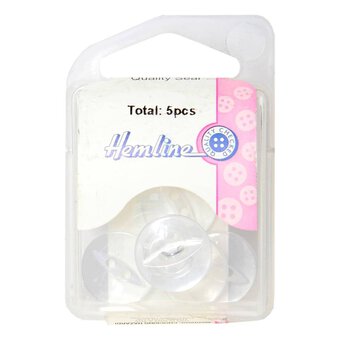 Hemline Clear Basic Fish Eye Button 4 Pack