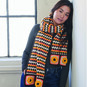 Crochet Autumn Granny Square Scarf - Free Pattern image number 1