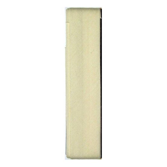 Ivory Poly Cotton Bias Binding 25mm x 2.5m image number 1
