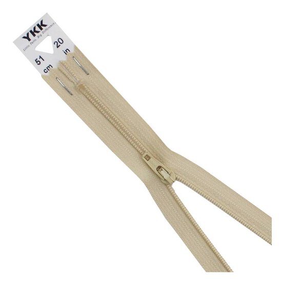 YKK Nude Dress and Skirt Zip 51cm image number 1