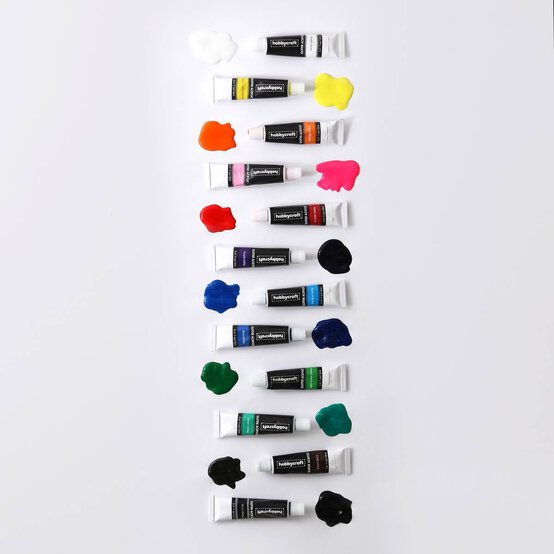 Glitter Acrylic Paints 12ml 12 Pack image number 3