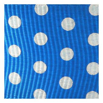 Navy White Spot Grosgrain Ribbon 12mm x 4m