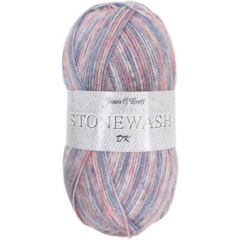 James C Brett Light Denim and Pink Stonewash DK Yarn 100g