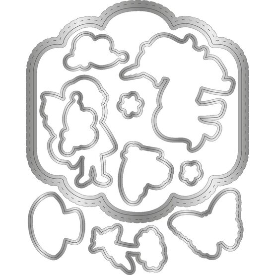 Gemini Box Filled with Glitter Stamp and Die Set 27 Pieces image number 5