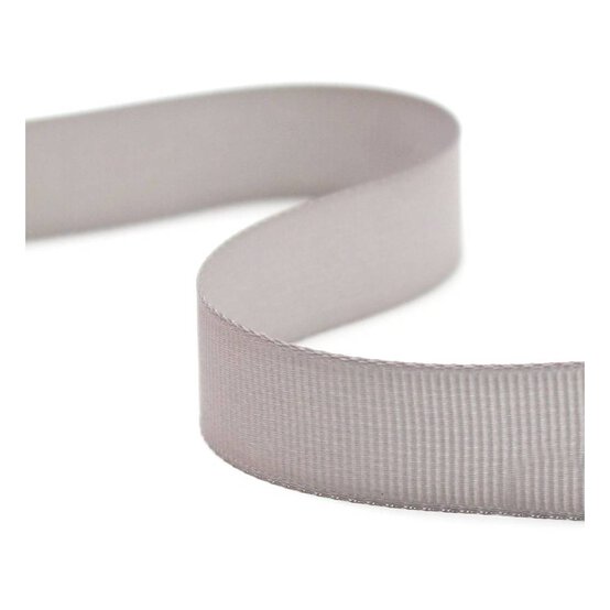 Grey Grosgrain Ribbon 15mm x 5m image number 1