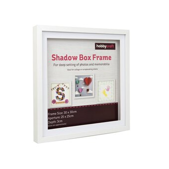 White Shadow Box Frame 30cm x 30cm
