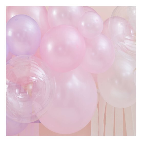 Ginger Ray Pastel and Ivory Balloon Arch with Streamers image number 3