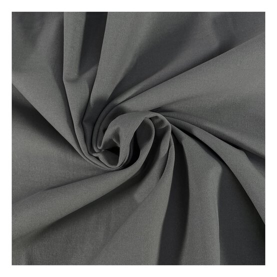 Mid Grey Cotton Homespun Fabric by the Metre image number 1