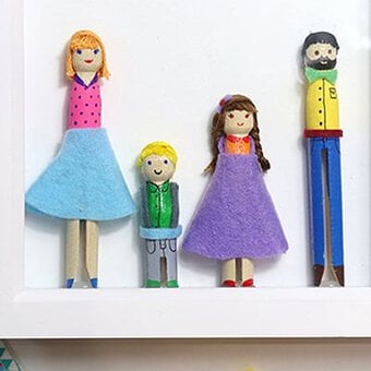 How to Make a Peg Doll Family Box Frame