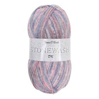 James C Brett Light Denim and Pink Stonewash DK Yarn 100g