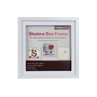 White Shadow Box Frame 25cm x 25cm