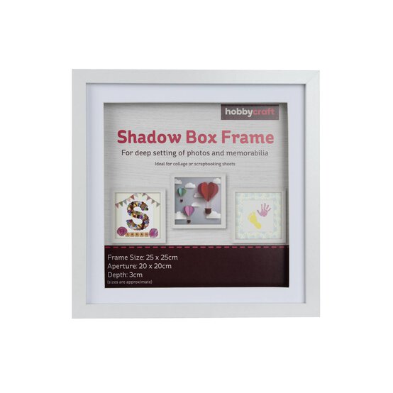 White Shadow Box Frame 25cm x 25cm