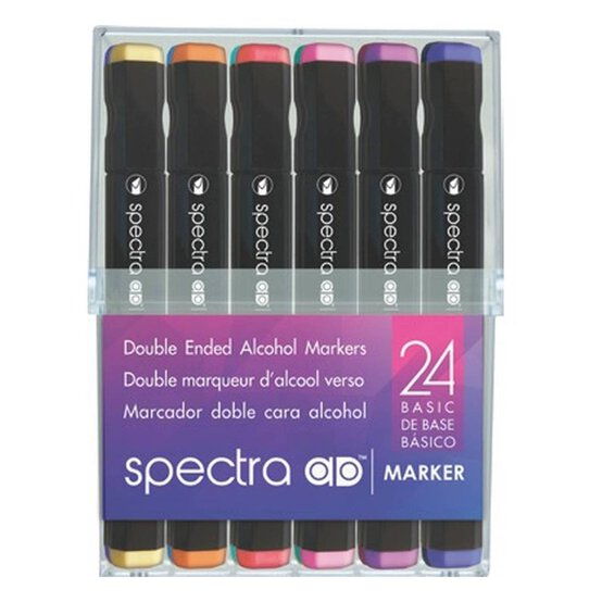 Basic Colours Spectra AD Markers 24 Pack image number 1