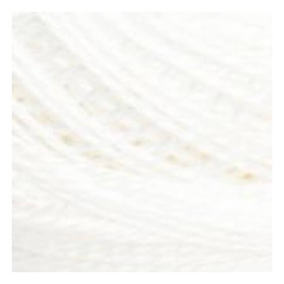 DMC White Pearl Cotton Thread on a Ball Size 8 80m (Blanc) image number 2