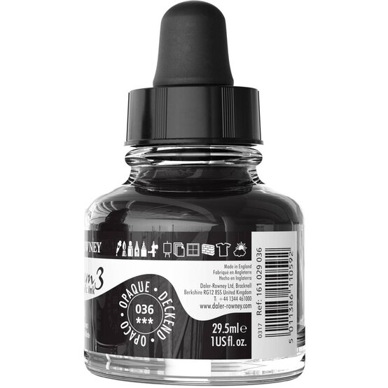 Daler-Rowney System3 Mars Black Acrylic Ink 29.5ml image number 3