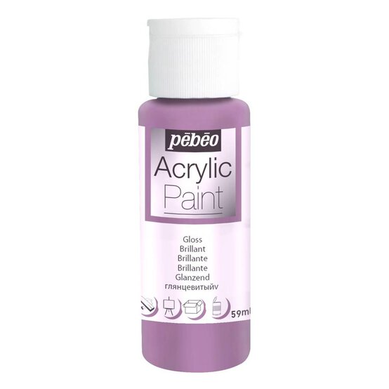 Pebeo Purple Gloss Acrylic Craft Paint 59ml image number 1