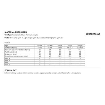 Knitcraft Kids' Bobble Cardigan Pattern 0146