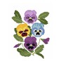 FREE PATTERN DMC Decorative Pansies Cross Stitch 0155 image number 1