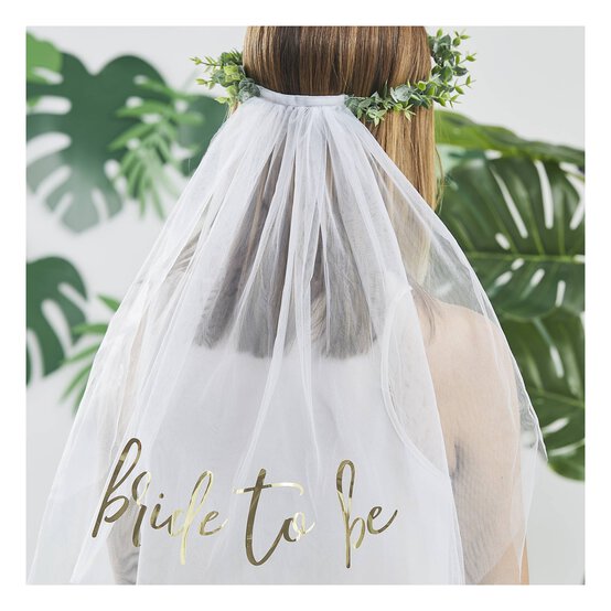 Ginger Ray Bridal Crown with Veil image number 2