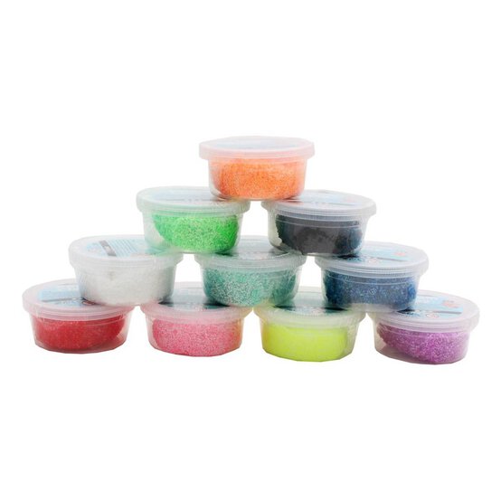 Glitter Foam Clay 35g 10 Pack image number 1