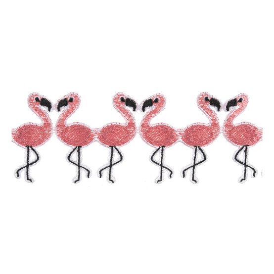 Pink Flamingo Trim by the Metre image number 1