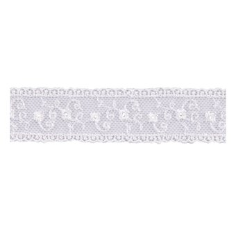 Cream Embroidered Tulle Lace Trim by the Metre