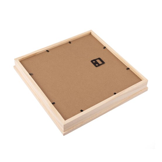 Natural Pine Deep Box Frame 20cm x 20cm image number 3